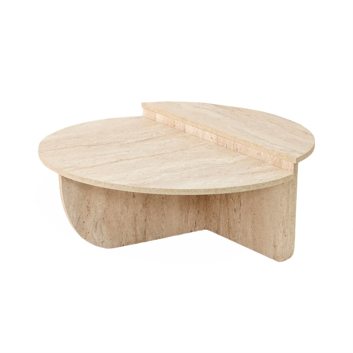 Podium Sofatisch - Travertin in Travertin präsentiert im Onlineshop von KAQTU Design AG. Couchtisch ist von Hanah Home