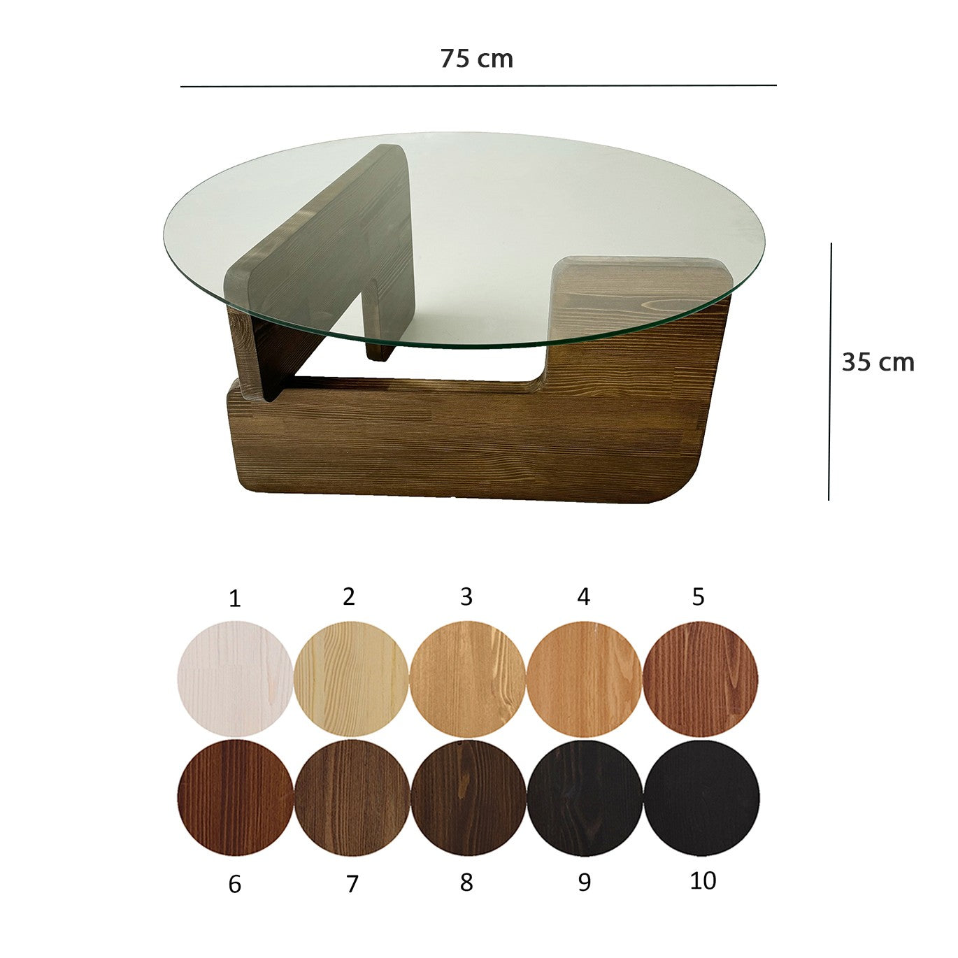 Mia - Walnut, Transparent in Walnuss Transparent präsentiert im Onlineshop von KAQTU Design AG. Beistelltisch ist von Hanah Home