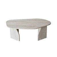 Rock sofa table - travertine