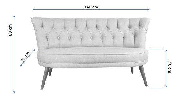 Richland Loveseat - Cream in Sahne präsentiert im Onlineshop von KAQTU Design AG. 2er Sofa ist von Atelier Del Sofa