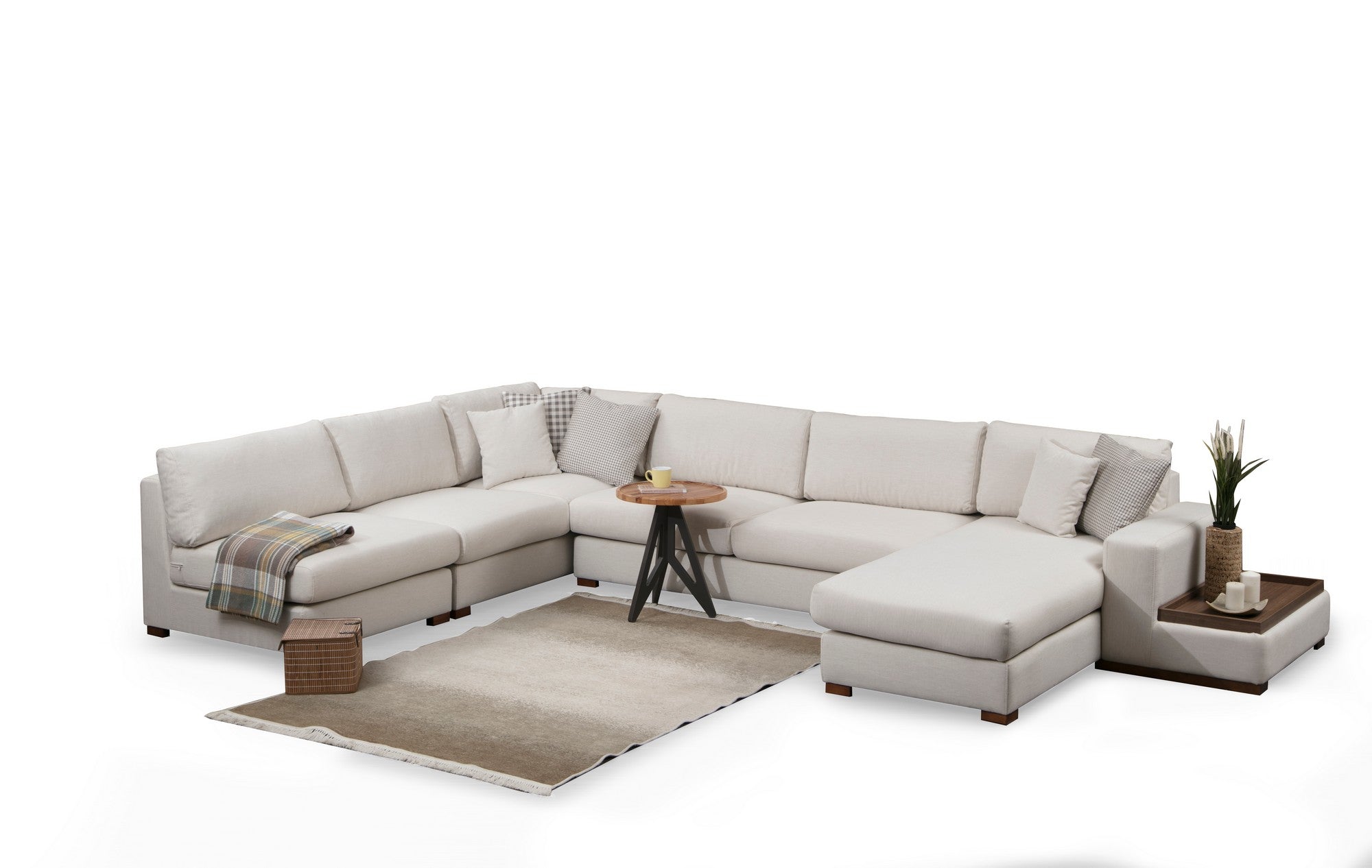 Loop 9 in Weiss präsentiert im Onlineshop von KAQTU Design AG. Ecksofa ist von Atelier Del Sofa