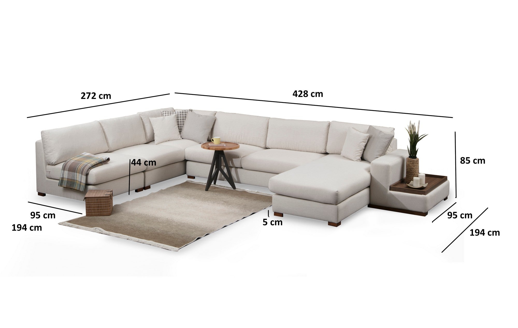 Loop 9 in Weiss präsentiert im Onlineshop von KAQTU Design AG. Ecksofa ist von Atelier Del Sofa