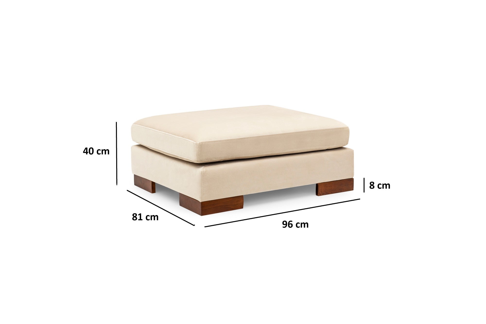 Tulip Corner Left With Pouf - Beige in Beige präsentiert im Onlineshop von KAQTU Design AG. Ecksofa ist von Atelier Del Sofa