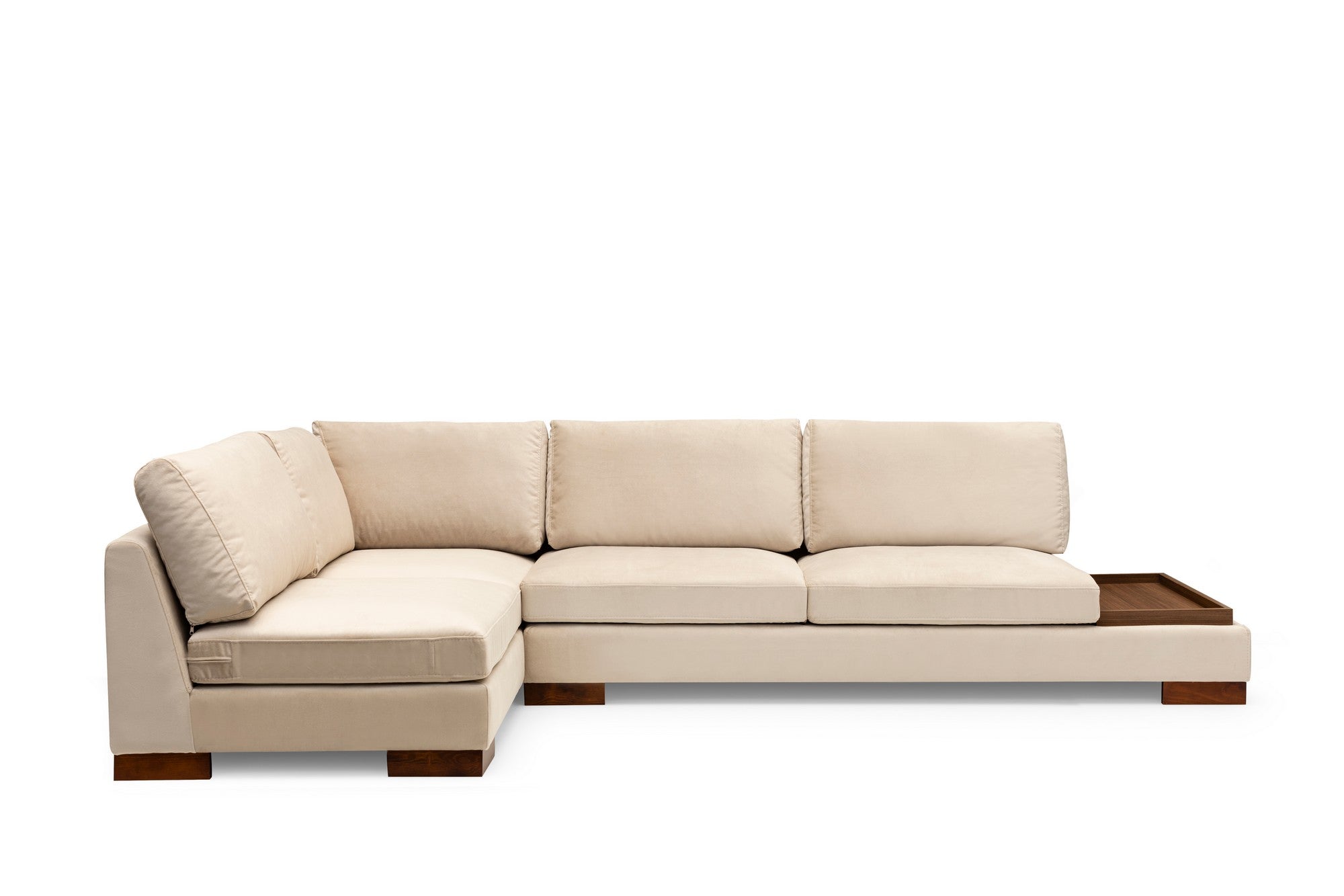 Tulip Corner Left Without Pouf - Beige in Beige präsentiert im Onlineshop von KAQTU Design AG. Ecksofa ist von Atelier Del Sofa