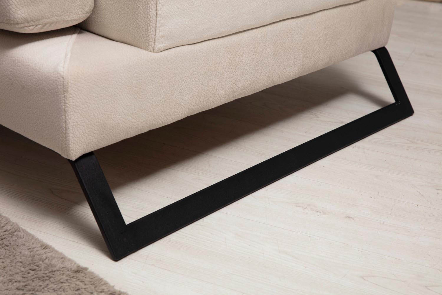 Frido Corner Left (Chl+3R) - Ecru in Ecru präsentiert im Onlineshop von KAQTU Design AG. Ecksofa ist von Atelier Del Sofa