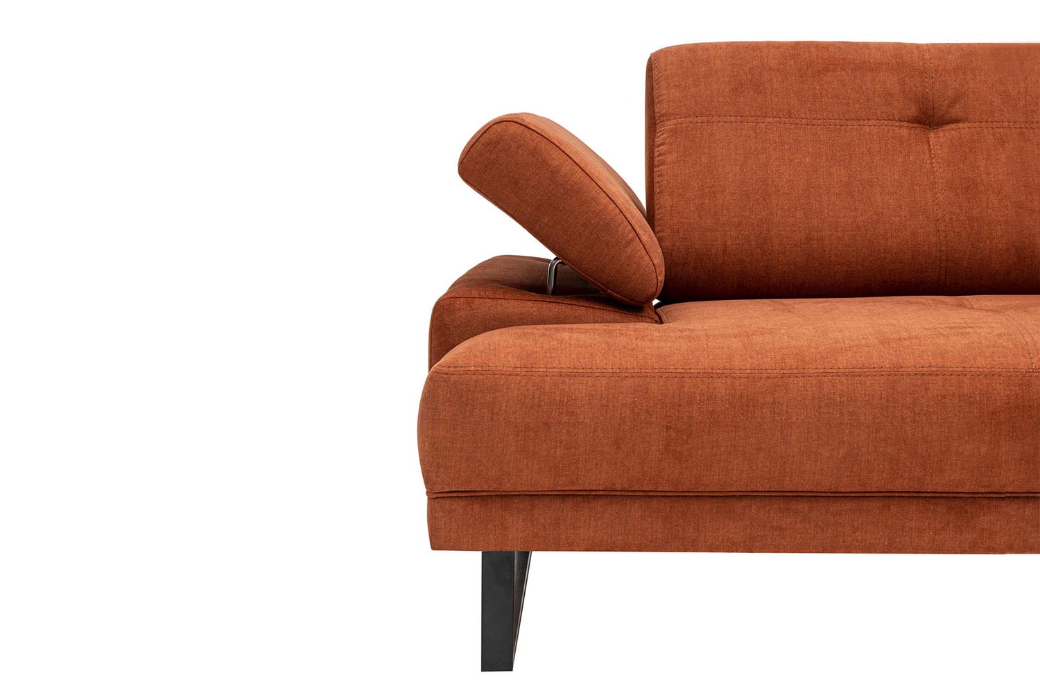 Mustang Large Right - Orange in Orange präsentiert im Onlineshop von KAQTU Design AG. Ecksofa ist von Atelier Del Sofa