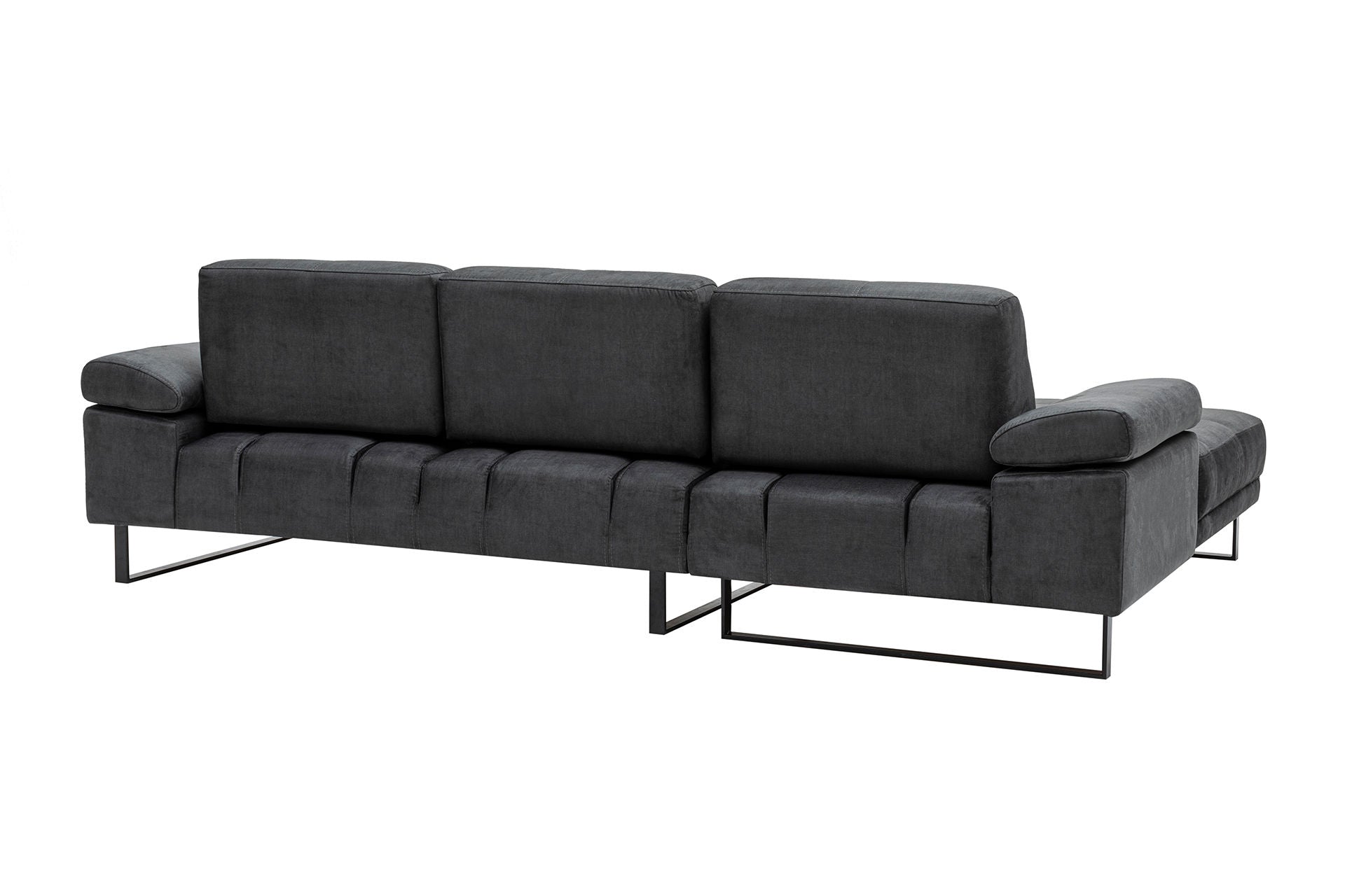 Mustang Small Left - Anthracite in Anthrazit präsentiert im Onlineshop von KAQTU Design AG. Ecksofa ist von Atelier Del Sofa