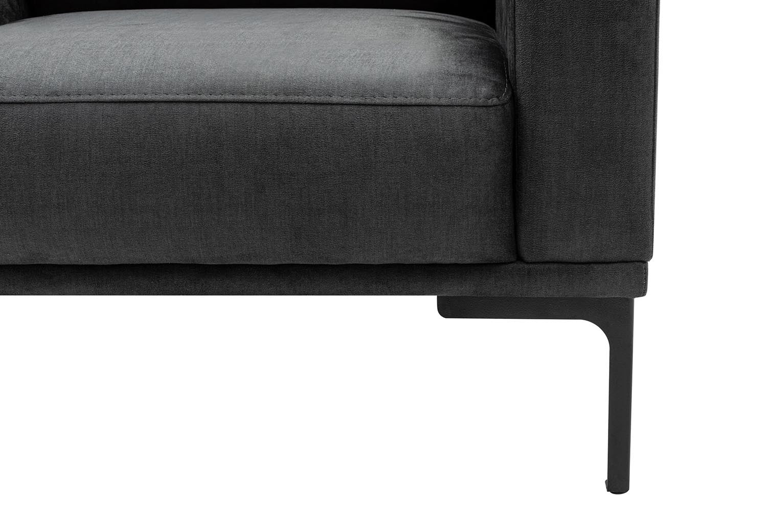Mustang Small Left - Anthracite in Anthrazit präsentiert im Onlineshop von KAQTU Design AG. Ecksofa ist von Atelier Del Sofa