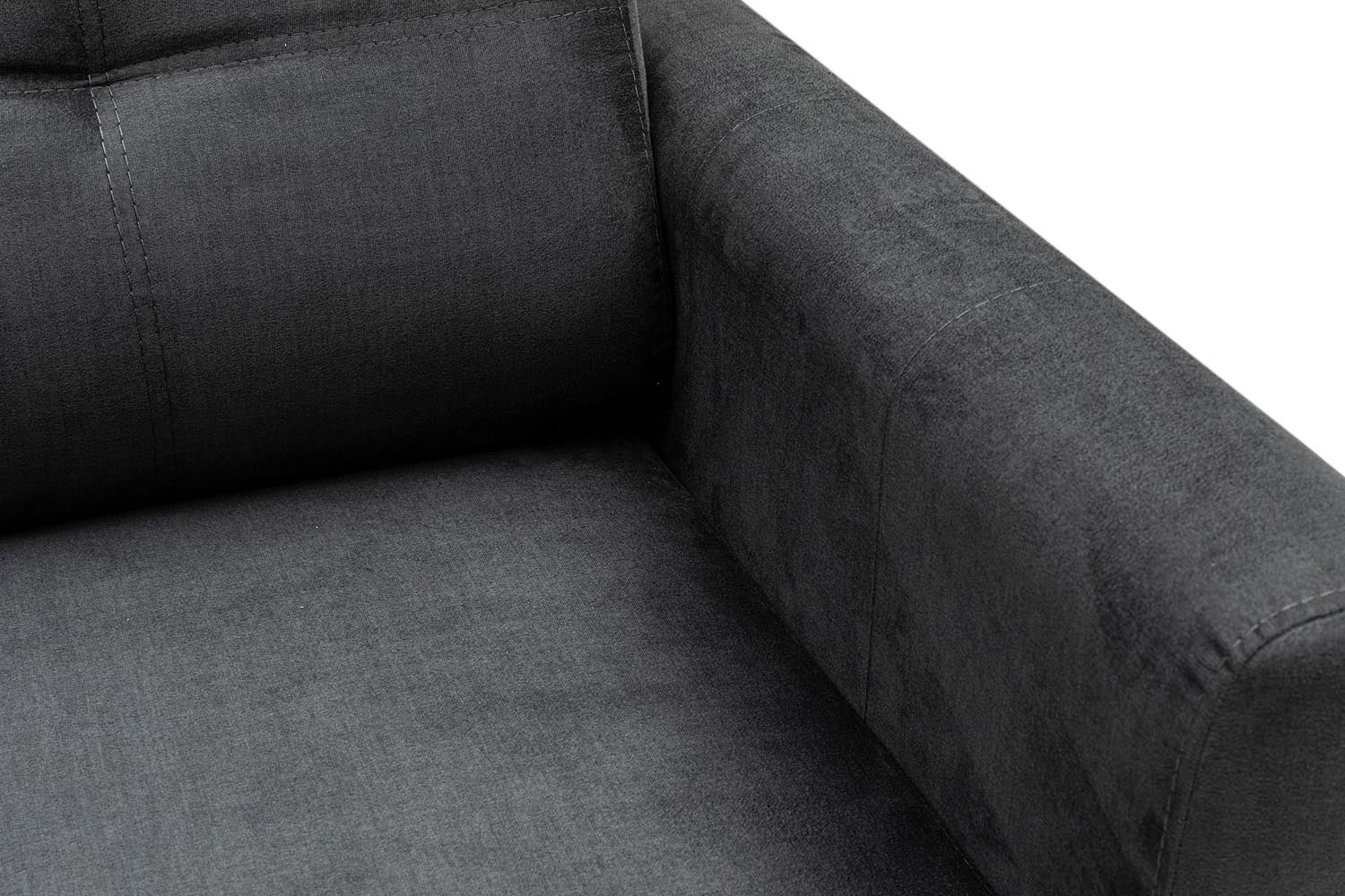 Mustang Small Left - Anthracite in Anthrazit präsentiert im Onlineshop von KAQTU Design AG. Ecksofa ist von Atelier Del Sofa