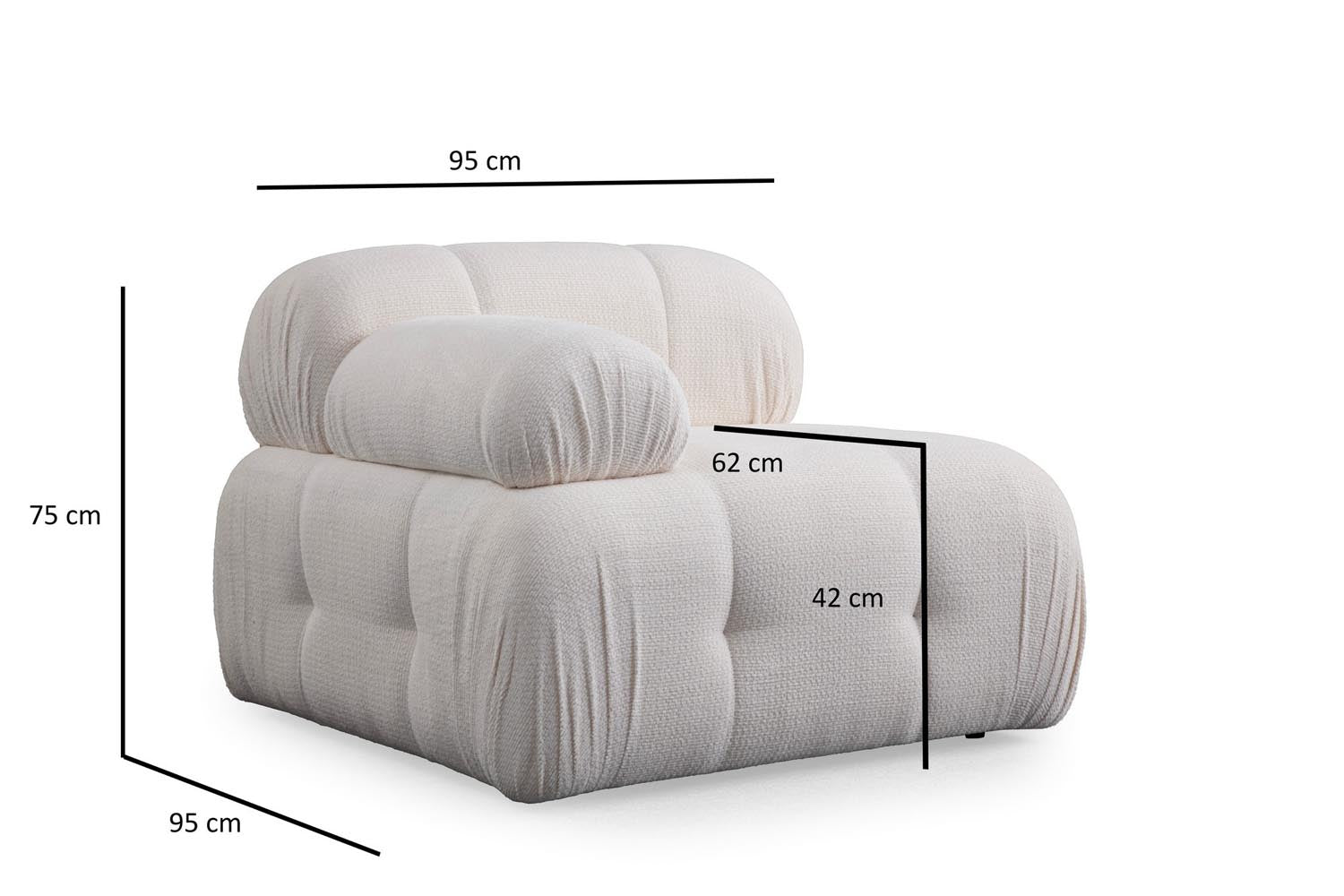Petite 3 - White in Weiss präsentiert im Onlineshop von KAQTU Design AG. Ecksofa ist von Atelier Del Sofa