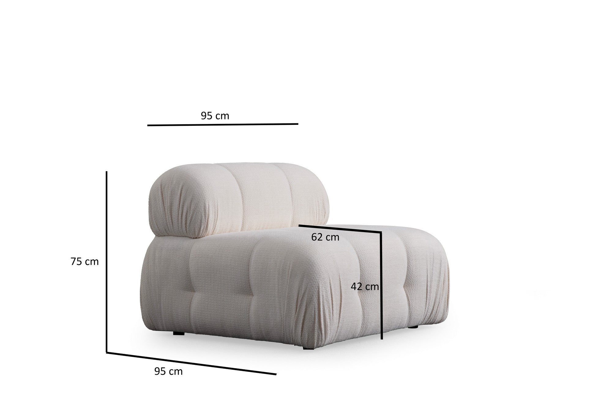 Petite 3 - White in Weiss präsentiert im Onlineshop von KAQTU Design AG. Ecksofa ist von Atelier Del Sofa