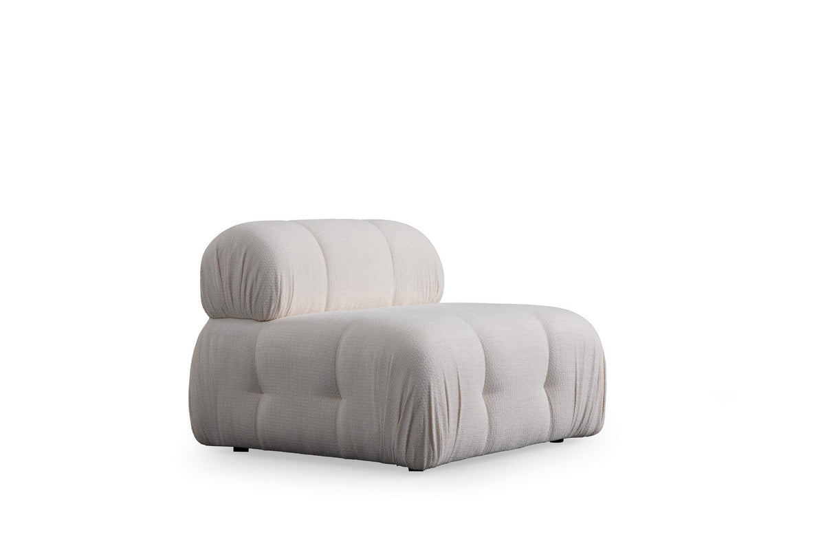 Petite 3 Ecksofa - Weiss in Weiss präsentiert im Onlineshop von KAQTU Design AG. L-Sofa rechts ist von Atelier Del Sofa