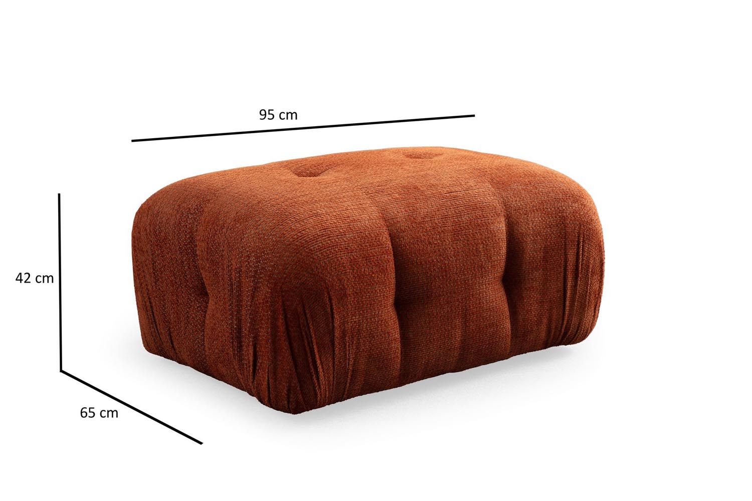 Petite 3 - Orange in Orange präsentiert im Onlineshop von KAQTU Design AG. Ecksofa ist von Atelier Del Sofa