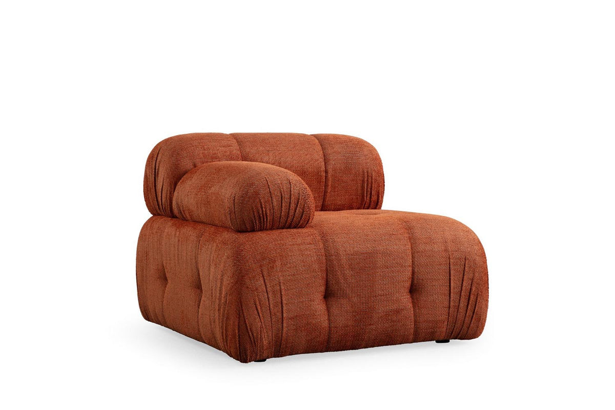 Petite 3 Ecksofa - Orange in Orange präsentiert im Onlineshop von KAQTU Design AG. L-Sofa rechts ist von Atelier Del Sofa