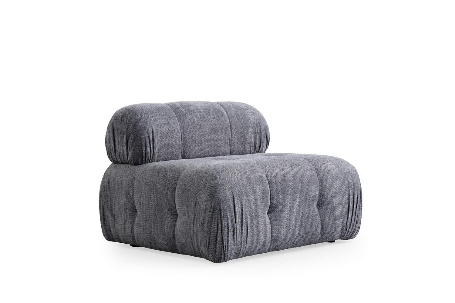 Petite 3 - Grey in Grau präsentiert im Onlineshop von KAQTU Design AG. Ecksofa ist von Atelier Del Sofa