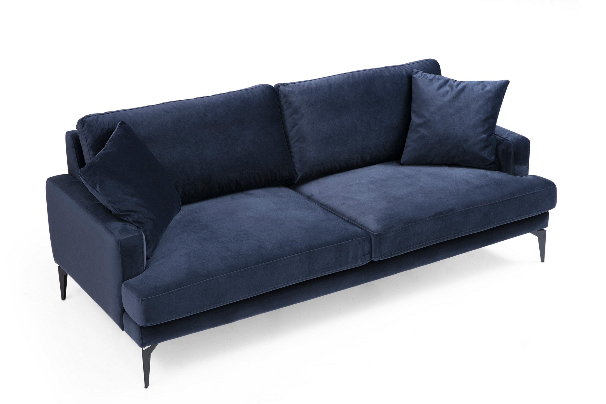 Papira 3 Seater - Navy Blue in Marineblau präsentiert im Onlineshop von KAQTU Design AG. 3er Sofa ist von Atelier Del Sofa