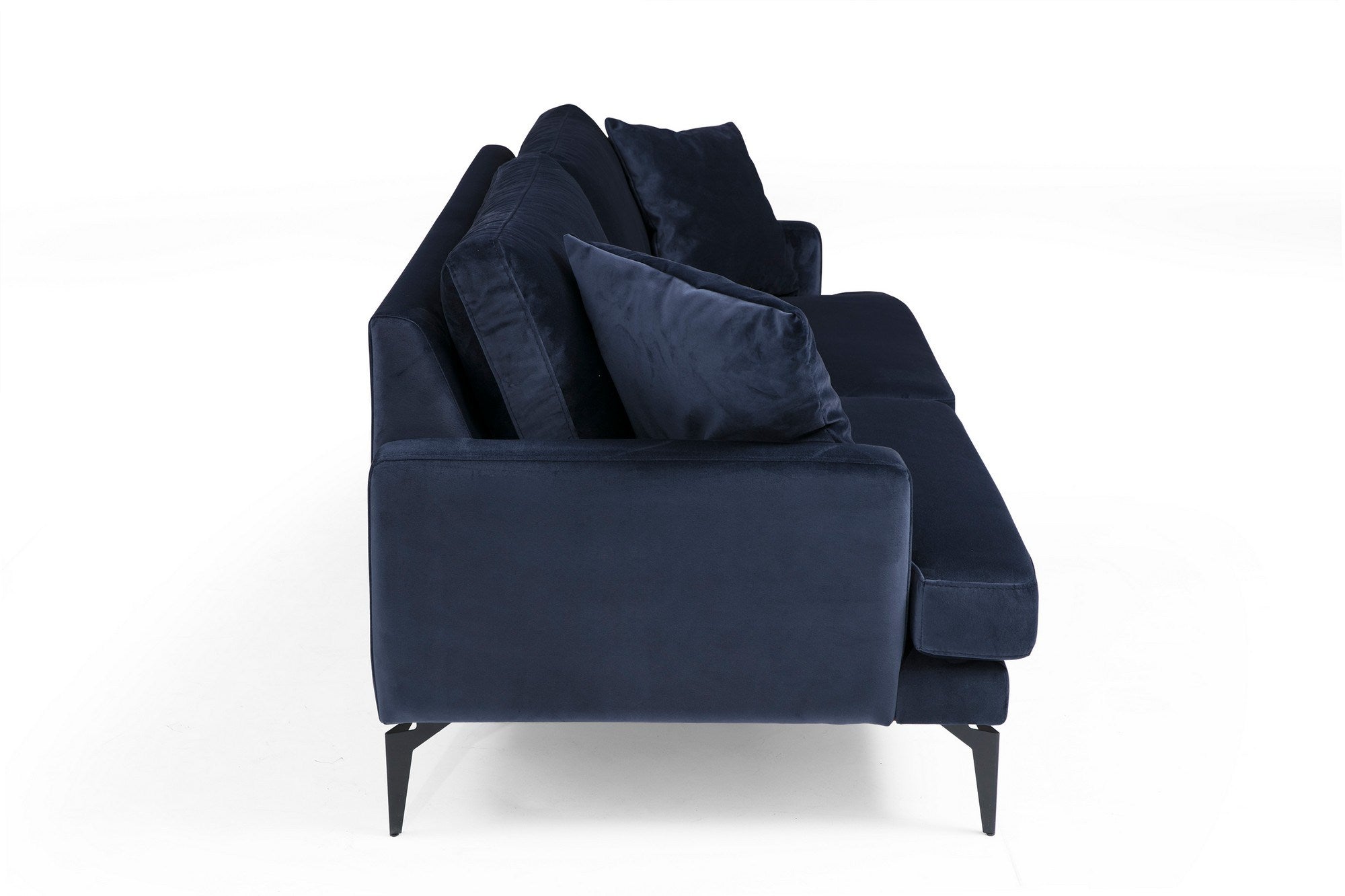 Papira 3 Seater - Navy Blue in Marineblau präsentiert im Onlineshop von KAQTU Design AG. 3er Sofa ist von Atelier Del Sofa