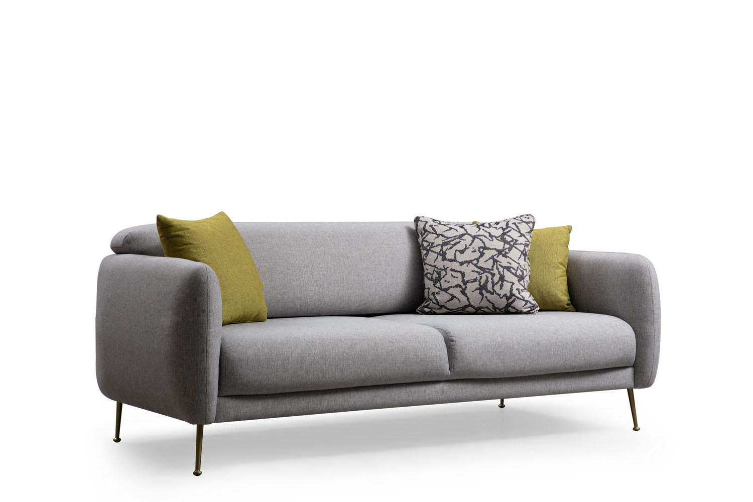 Sevilla 3 Seater - Grey in Grau präsentiert im Onlineshop von KAQTU Design AG. Bettsofa ist von Atelier Del Sofa