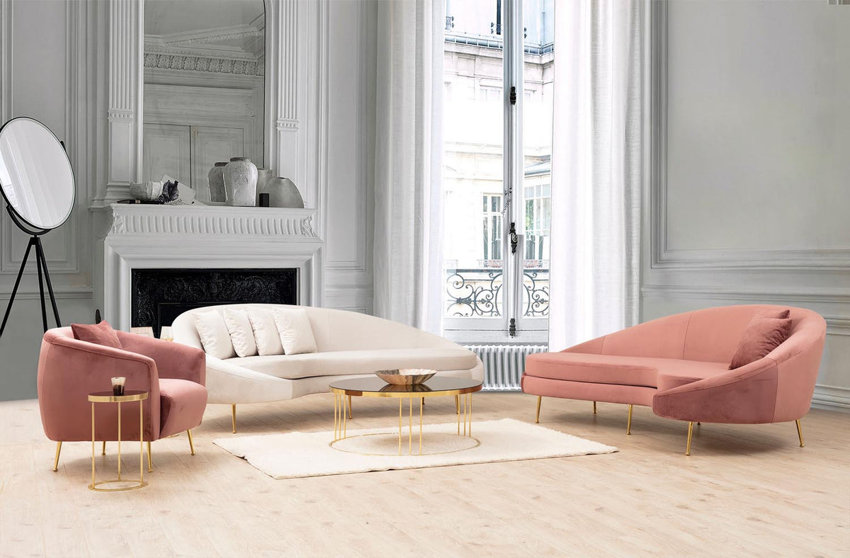 Eses Left 3er Sofa - Beige in Beige präsentiert im Onlineshop von KAQTU Design AG. 3er Sofa ist von Atelier Del Sofa