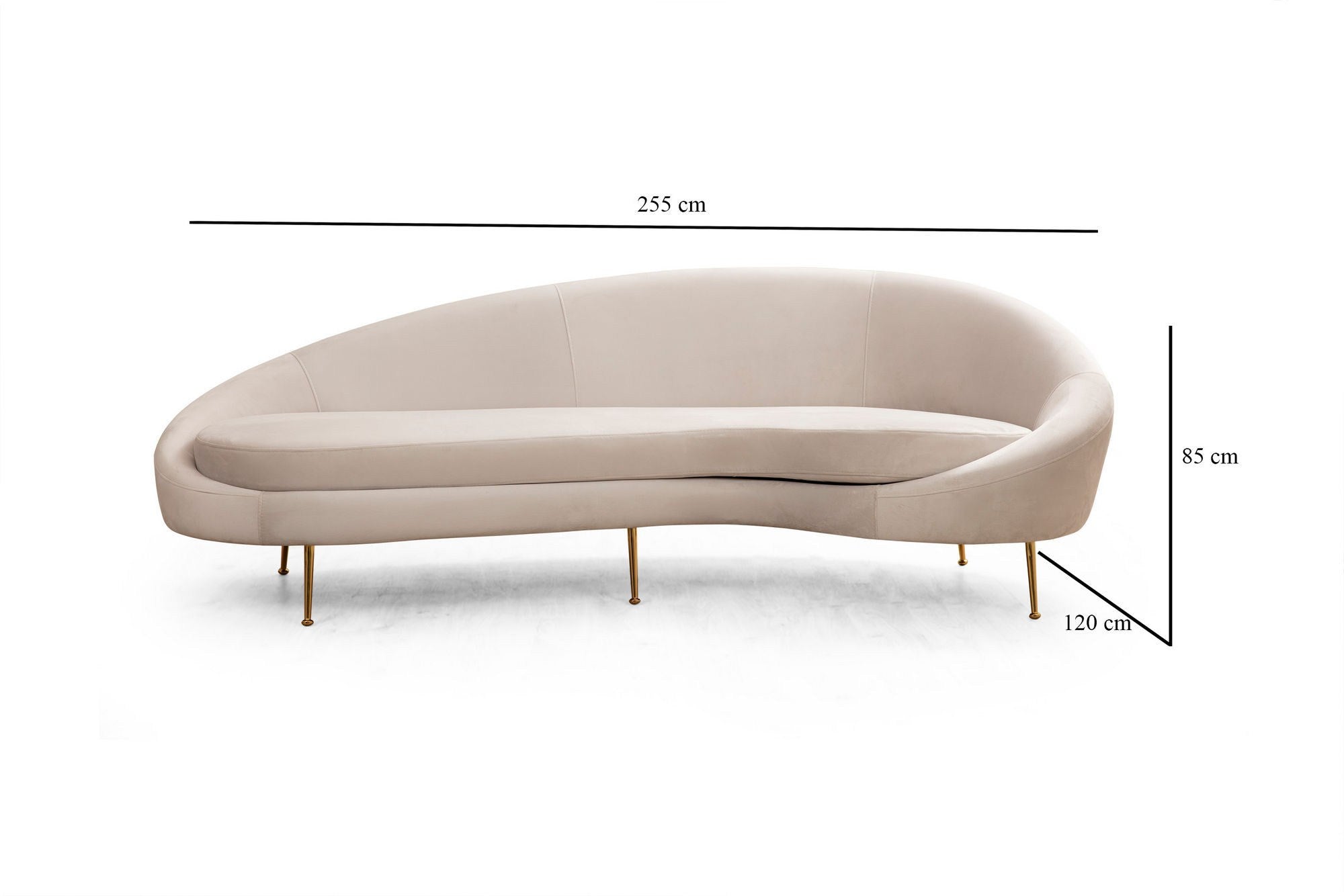 Eses Right - Beige in Beige präsentiert im Onlineshop von KAQTU Design AG. 3er Sofa ist von Atelier Del Sofa