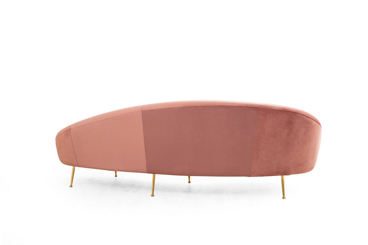 Eses Left 3er Sofa - Rosa in Rosa präsentiert im Onlineshop von KAQTU Design AG. 3er Sofa ist von Atelier Del Sofa