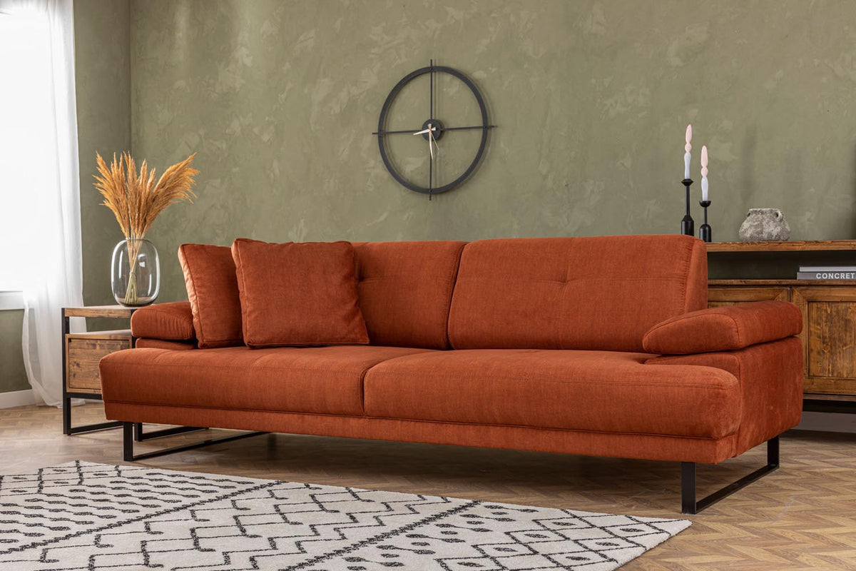Mustang Bettsofa - Orange in Orange präsentiert im Onlineshop von KAQTU Design AG. Bettsofa ist von Atelier Del Sofa