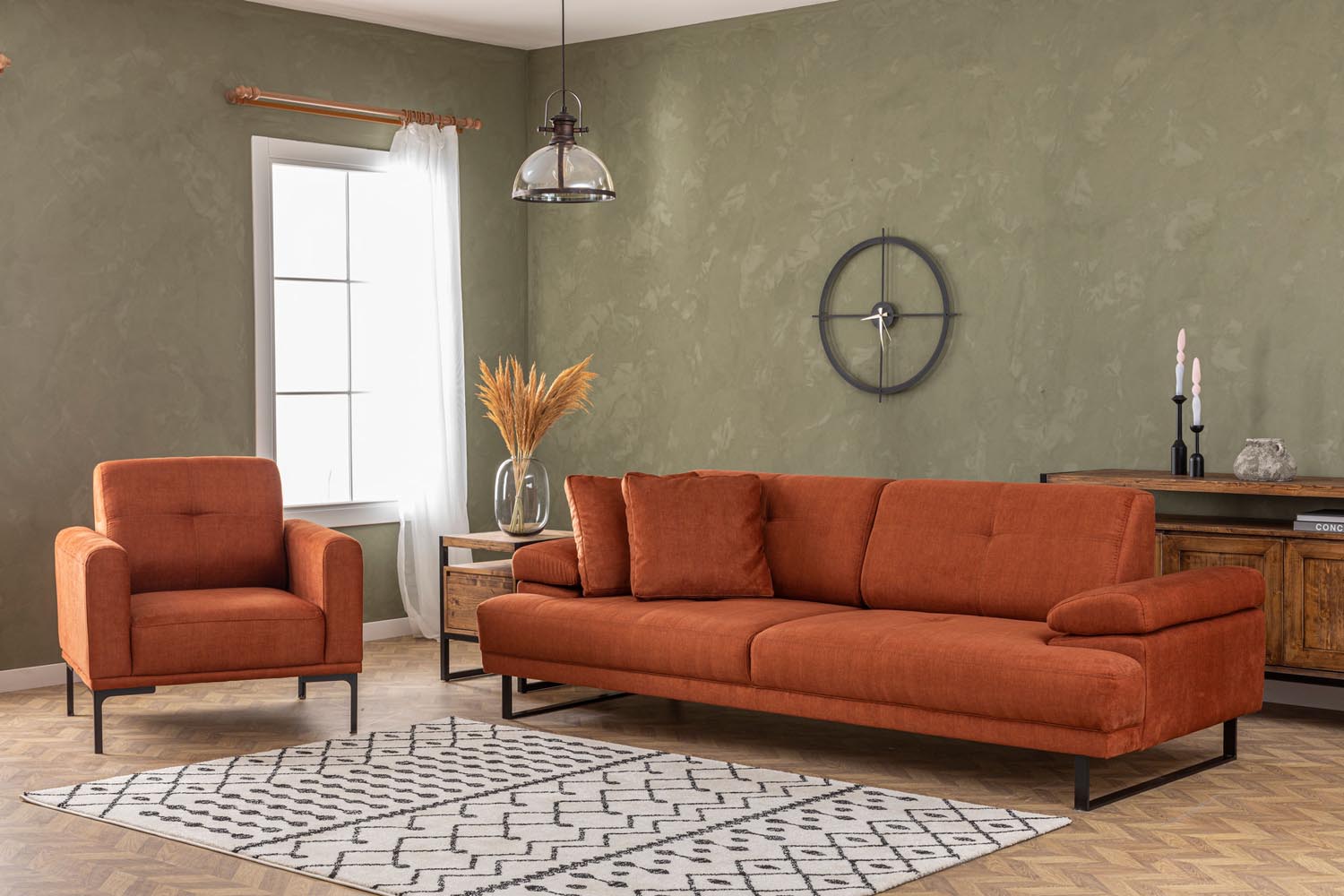 Mustang - Orange in Orange präsentiert im Onlineshop von KAQTU Design AG. Bettsofa ist von Atelier Del Sofa