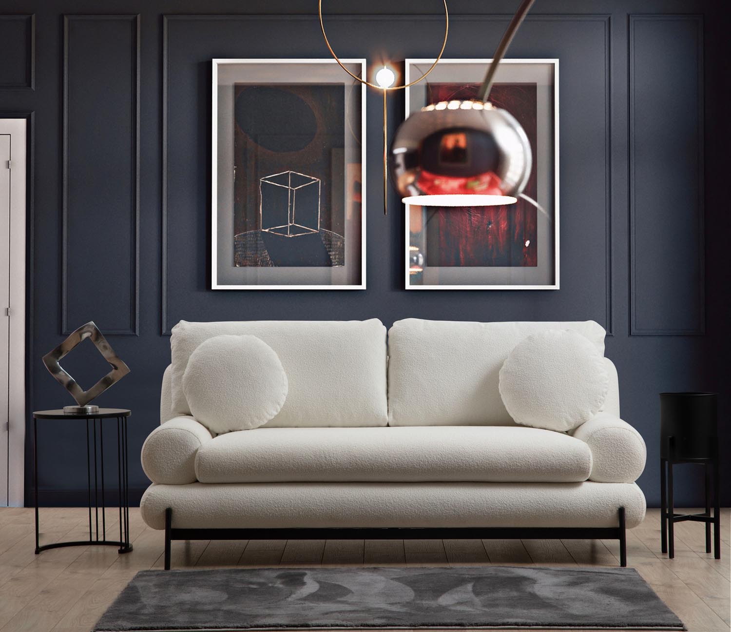 Livorno - White in Weiss präsentiert im Onlineshop von KAQTU Design AG. 2er Sofa ist von Atelier Del Sofa