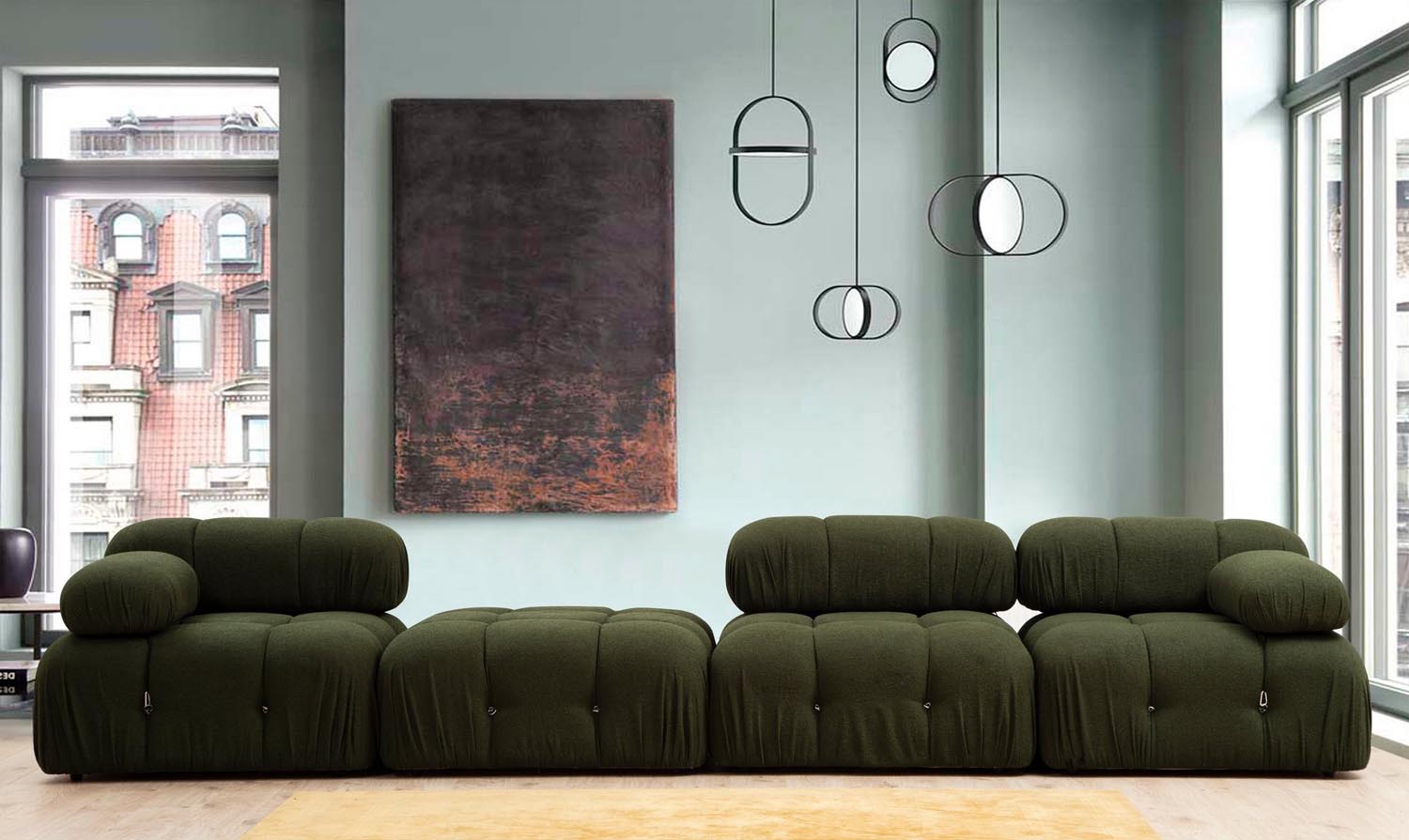 Bubble L1 - Green in Grün präsentiert im Onlineshop von KAQTU Design AG. Modulares Sofa ist von Atelier Del Sofa