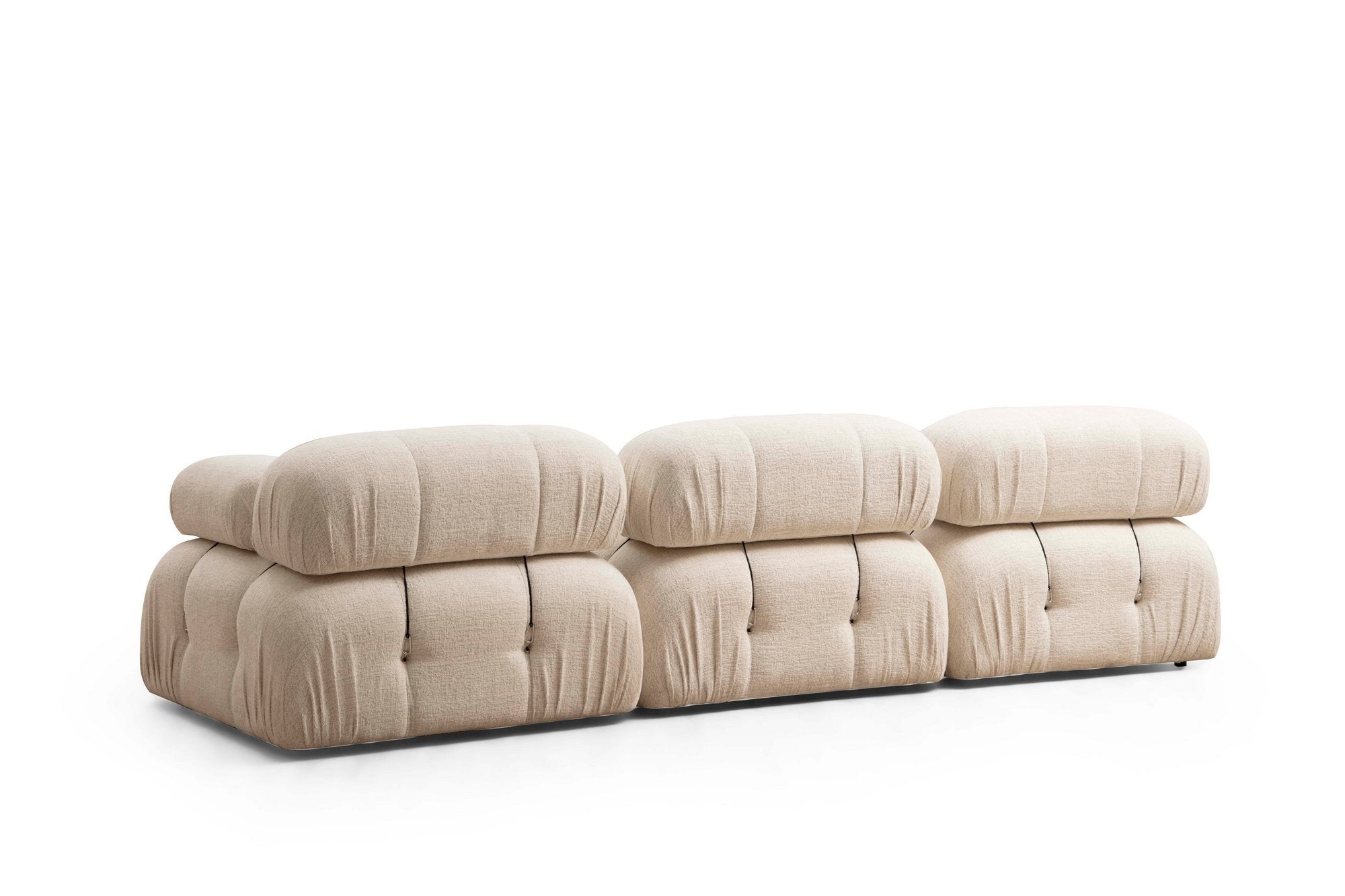 Bubble 1R - Cream Bouclette in Sahne präsentiert im Onlineshop von KAQTU Design AG. Modulares Sofa ist von Atelier Del Sofa