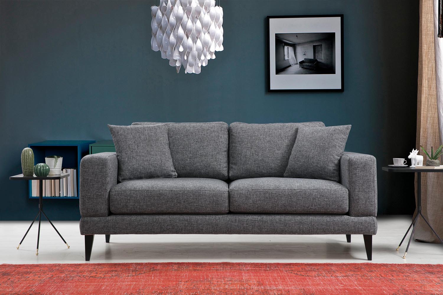 Nordic 2 Seater in Dunkelgrau präsentiert im Onlineshop von KAQTU Design AG. 2er Sofa ist von Atelier Del Sofa