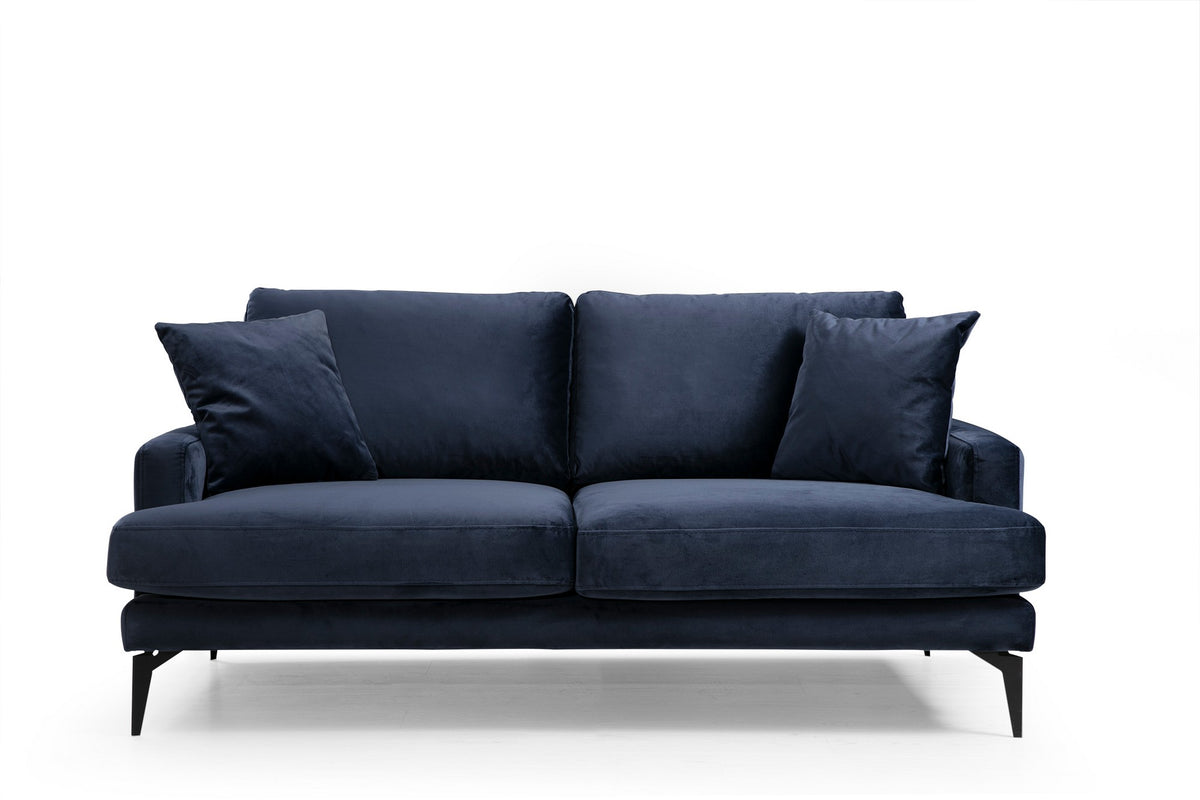 Papira 2 Sitzer Sofa - Marineblau in Marineblau präsentiert im Onlineshop von KAQTU Design AG. 2er Sofa ist von Atelier Del Sofa