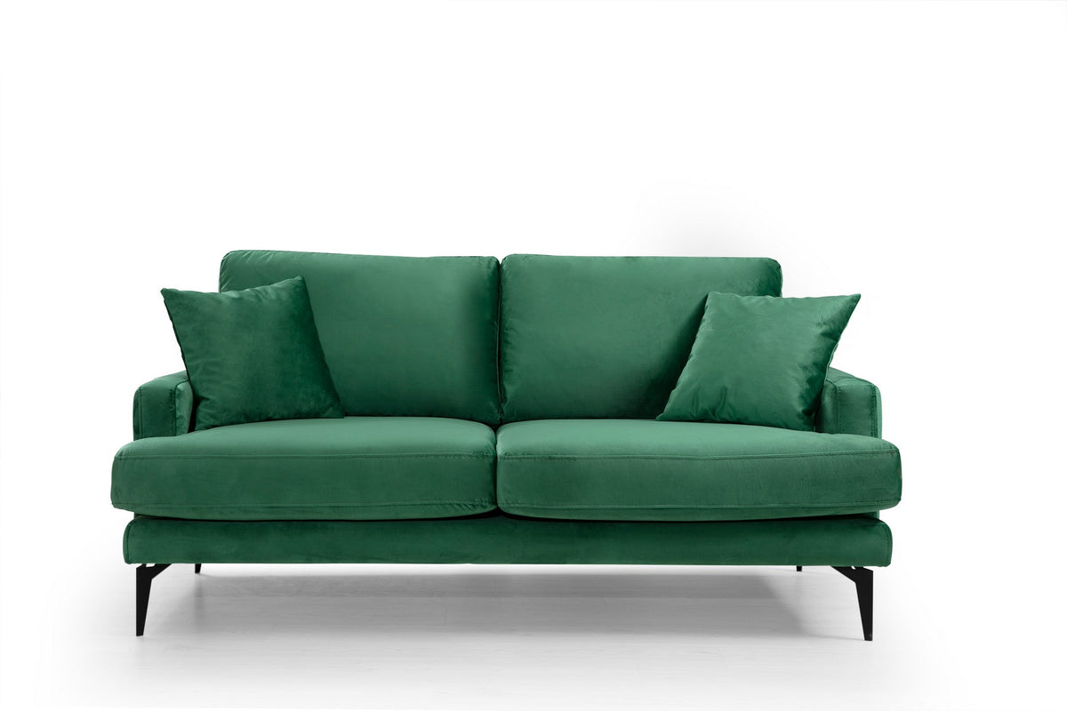 Papira 2 Sitzer Sofa - Grün in Grün präsentiert im Onlineshop von KAQTU Design AG. 2er Sofa ist von Atelier Del Sofa