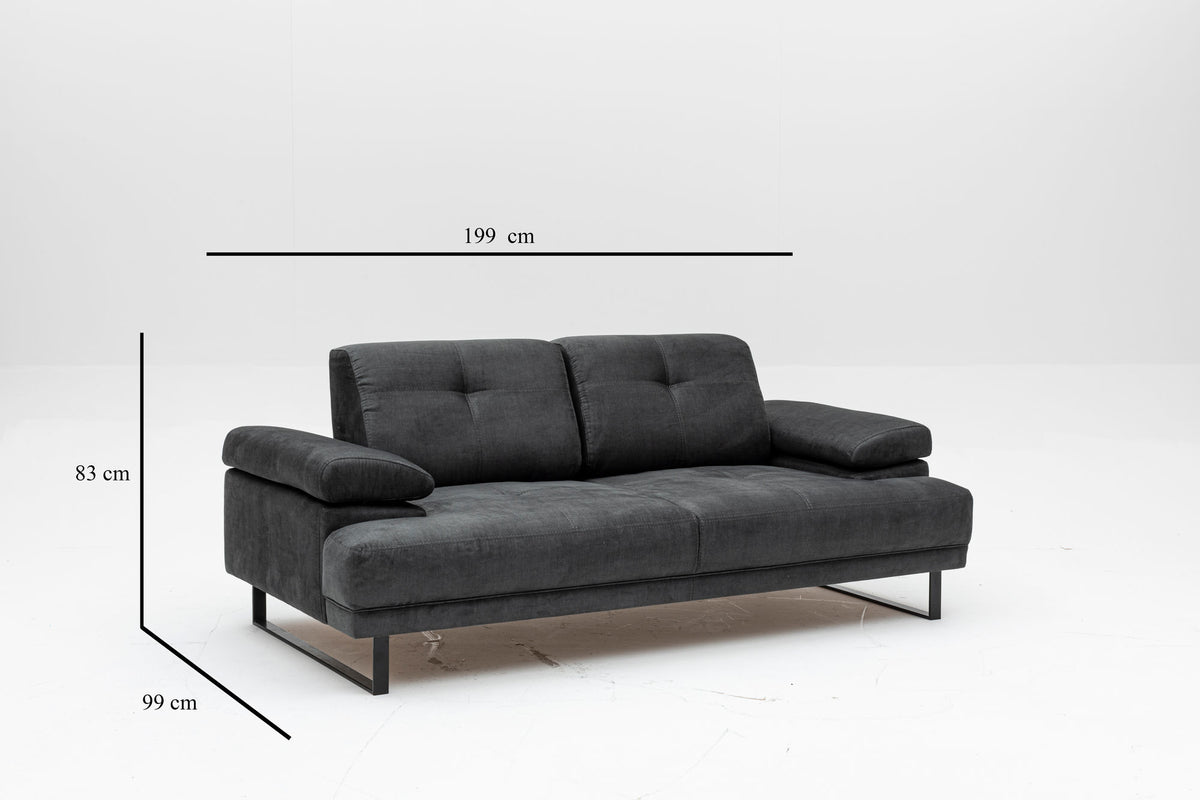 Mustang Bettsofa in Anthrazit präsentiert im Onlineshop von KAQTU Design AG. Sessel ist von Atelier Del Sofa