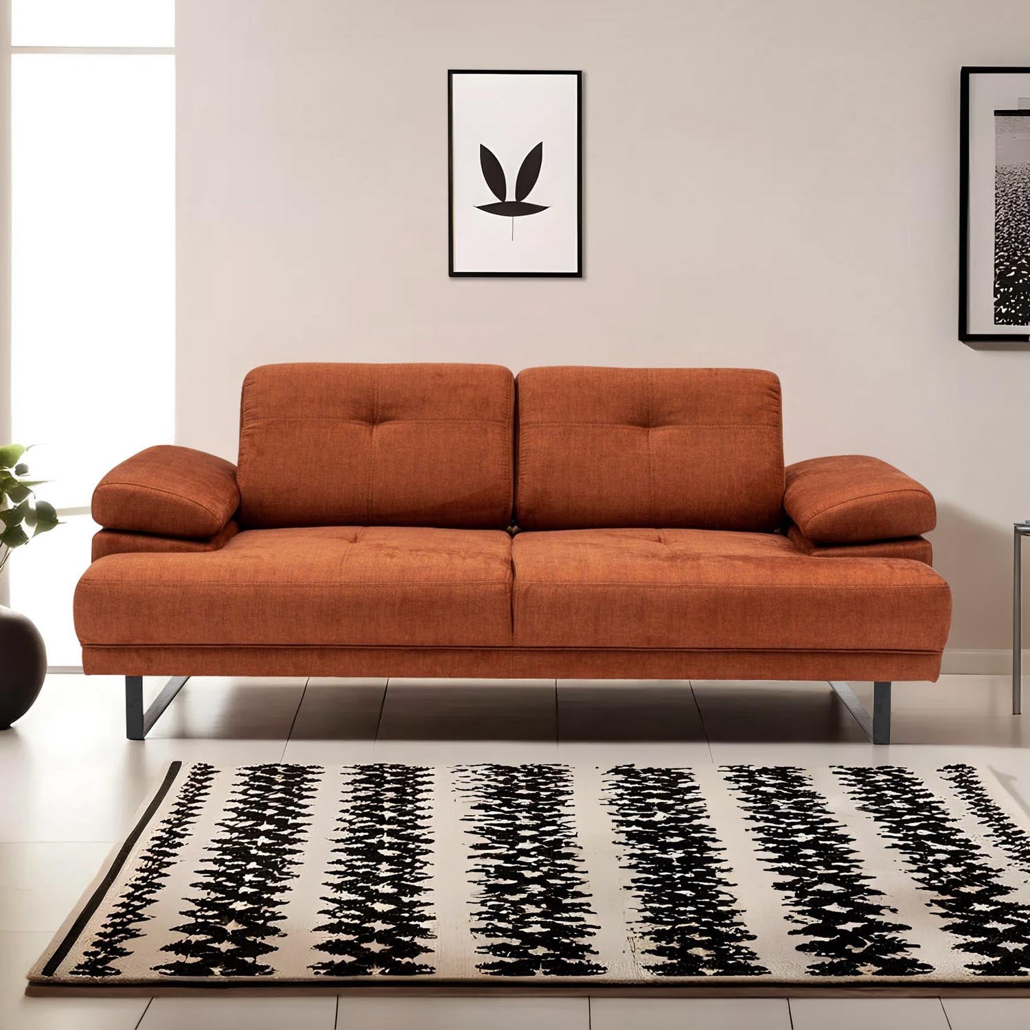 Mustang - Orange in Orange präsentiert im Onlineshop von KAQTU Design AG. Bettsofa ist von Atelier Del Sofa