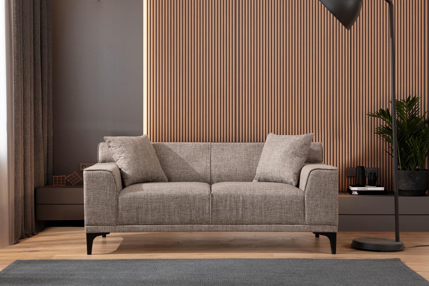 Petra 2 - Fawn in Reh präsentiert im Onlineshop von KAQTU Design AG. 2er Sofa ist von Atelier Del Sofa