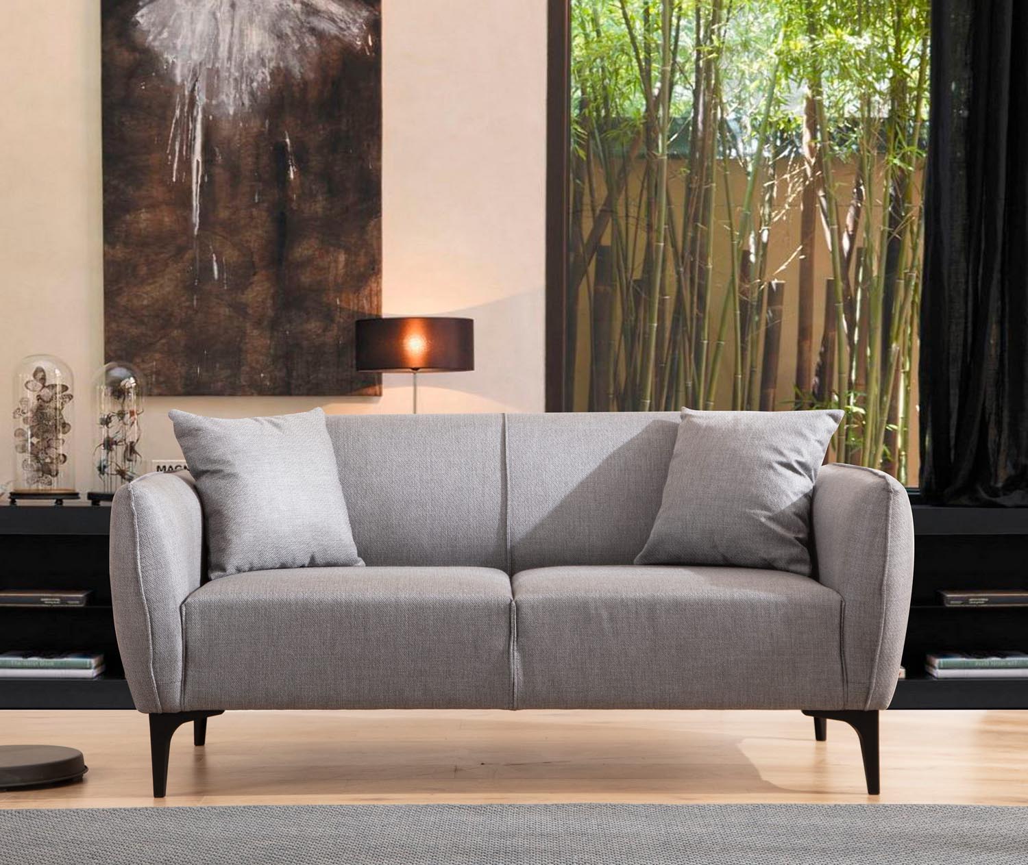 Belissimo - Grey in Grau präsentiert im Onlineshop von KAQTU Design AG. 2er Sofa ist von Atelier Del Sofa