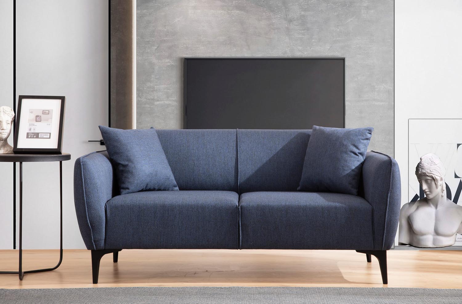 Belissimo - Blue in Blau präsentiert im Onlineshop von KAQTU Design AG. 2er Sofa ist von Atelier Del Sofa