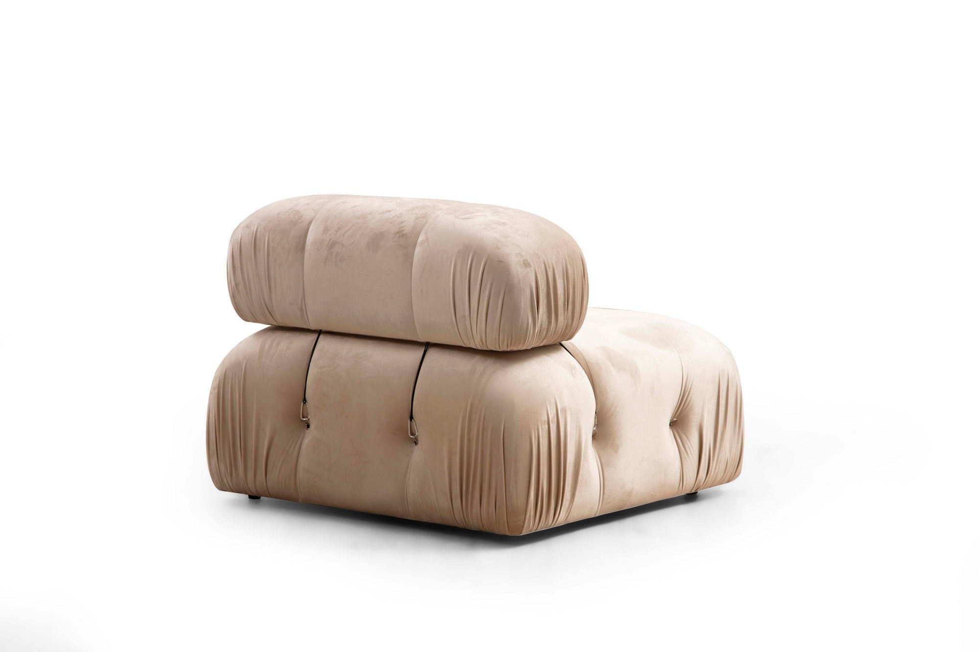 Bubble Corner ( L1-O1-1R -Puf) - Cream in Sahne präsentiert im Onlineshop von KAQTU Design AG. Ecksofa ist von Atelier Del Sofa