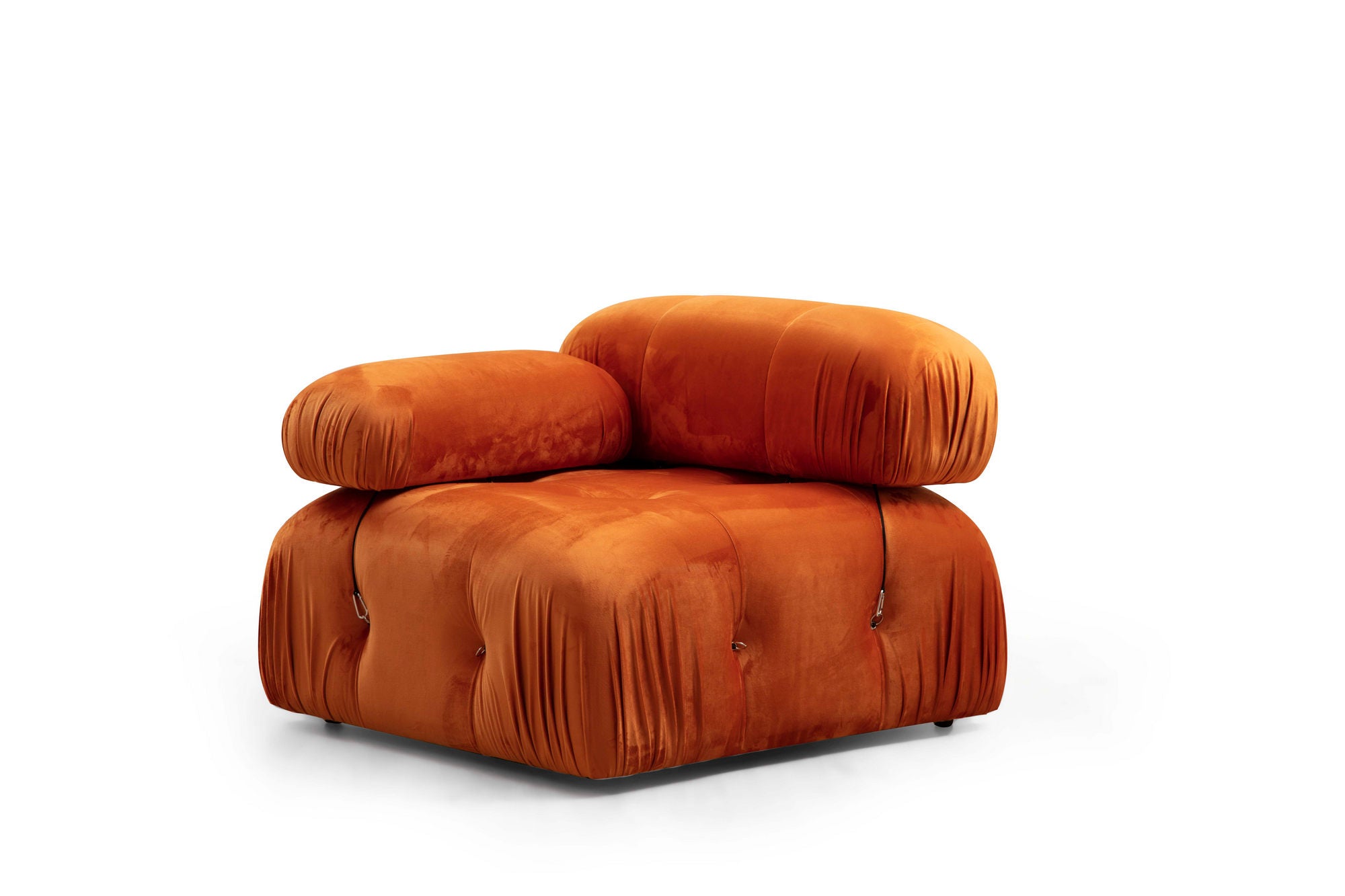 Bubble Corner ( L1-O1-1R -Puf) - Orange in Orange präsentiert im Onlineshop von KAQTU Design AG. Ecksofa ist von Atelier Del Sofa