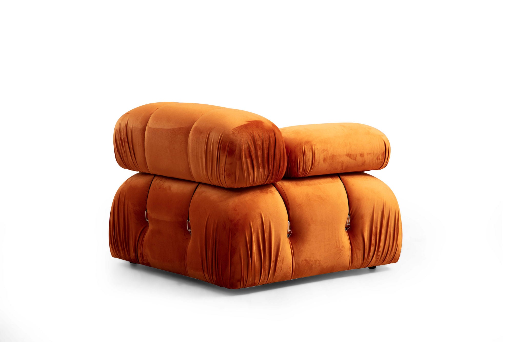 Bubble Corner ( L1-O1-1R -Puf) - Orange in Orange präsentiert im Onlineshop von KAQTU Design AG. Ecksofa ist von Atelier Del Sofa