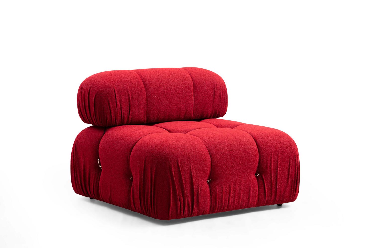 Bubble Corner ( L1-O1-1R -Puf) - Red in Rot präsentiert im Onlineshop von KAQTU Design AG. Ecksofa ist von Atelier Del Sofa