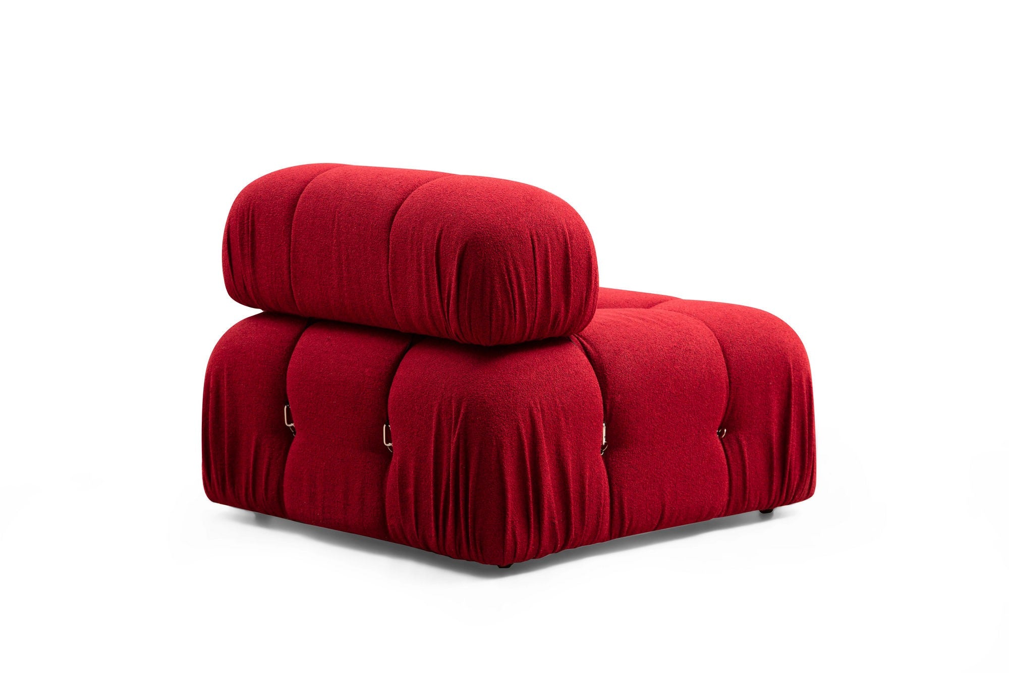 Bubble Corner ( L1-O1-1R -Puf) - Red in Rot präsentiert im Onlineshop von KAQTU Design AG. Ecksofa ist von Atelier Del Sofa