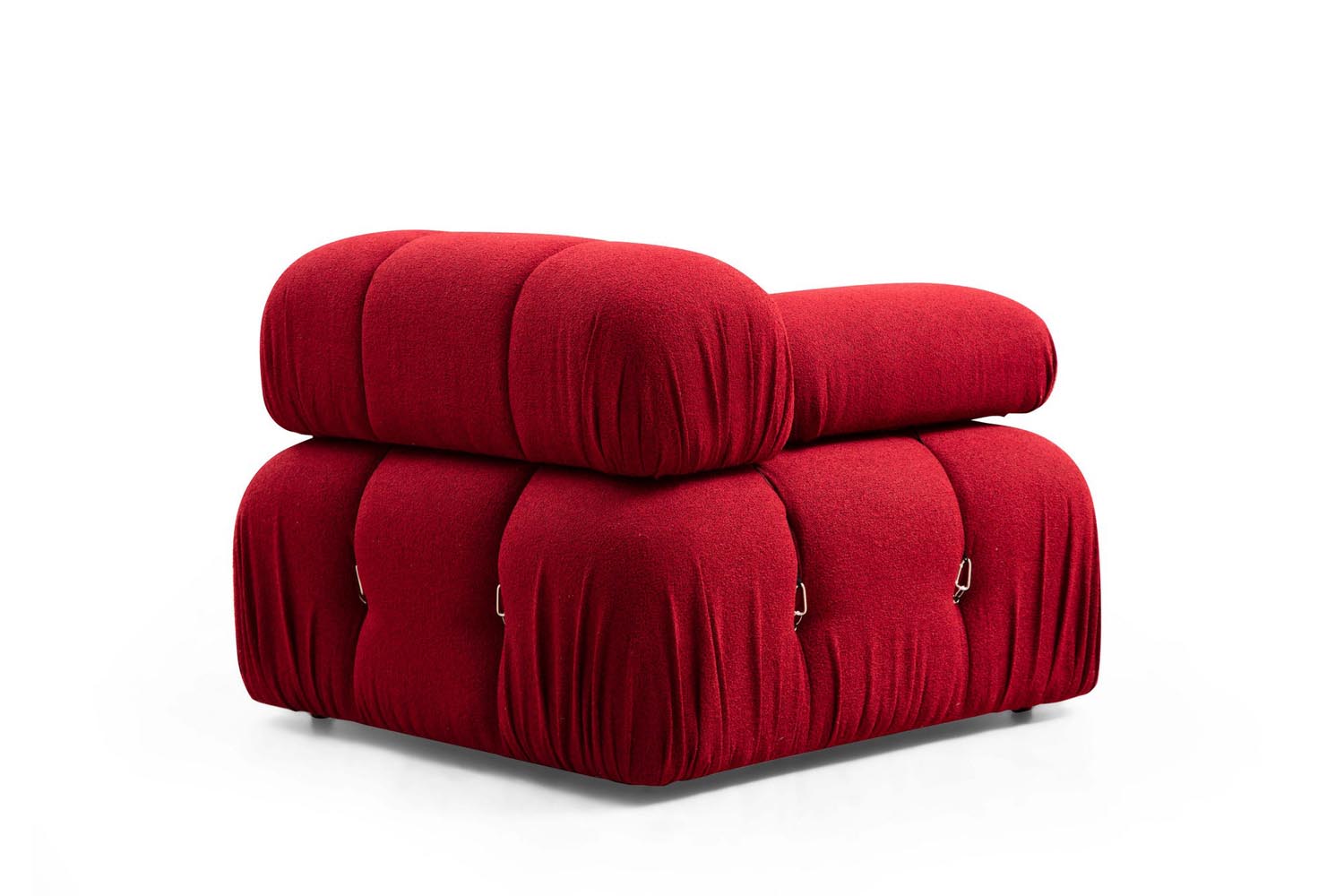 Bubble Corner ( L1-O1-1R -Puf) - Red in Rot präsentiert im Onlineshop von KAQTU Design AG. Ecksofa ist von Atelier Del Sofa