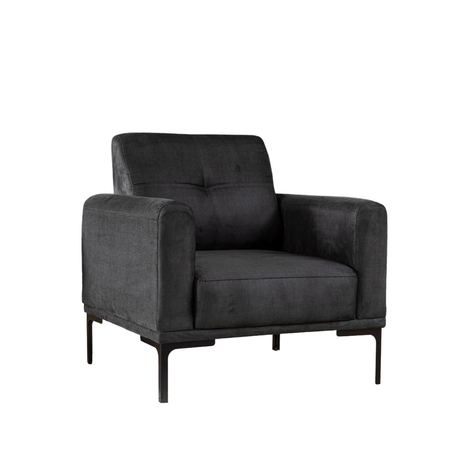 Mustang - Anthracite in Anthrazit präsentiert im Onlineshop von KAQTU Design AG. Sesel ist von Atelier Del Sofa