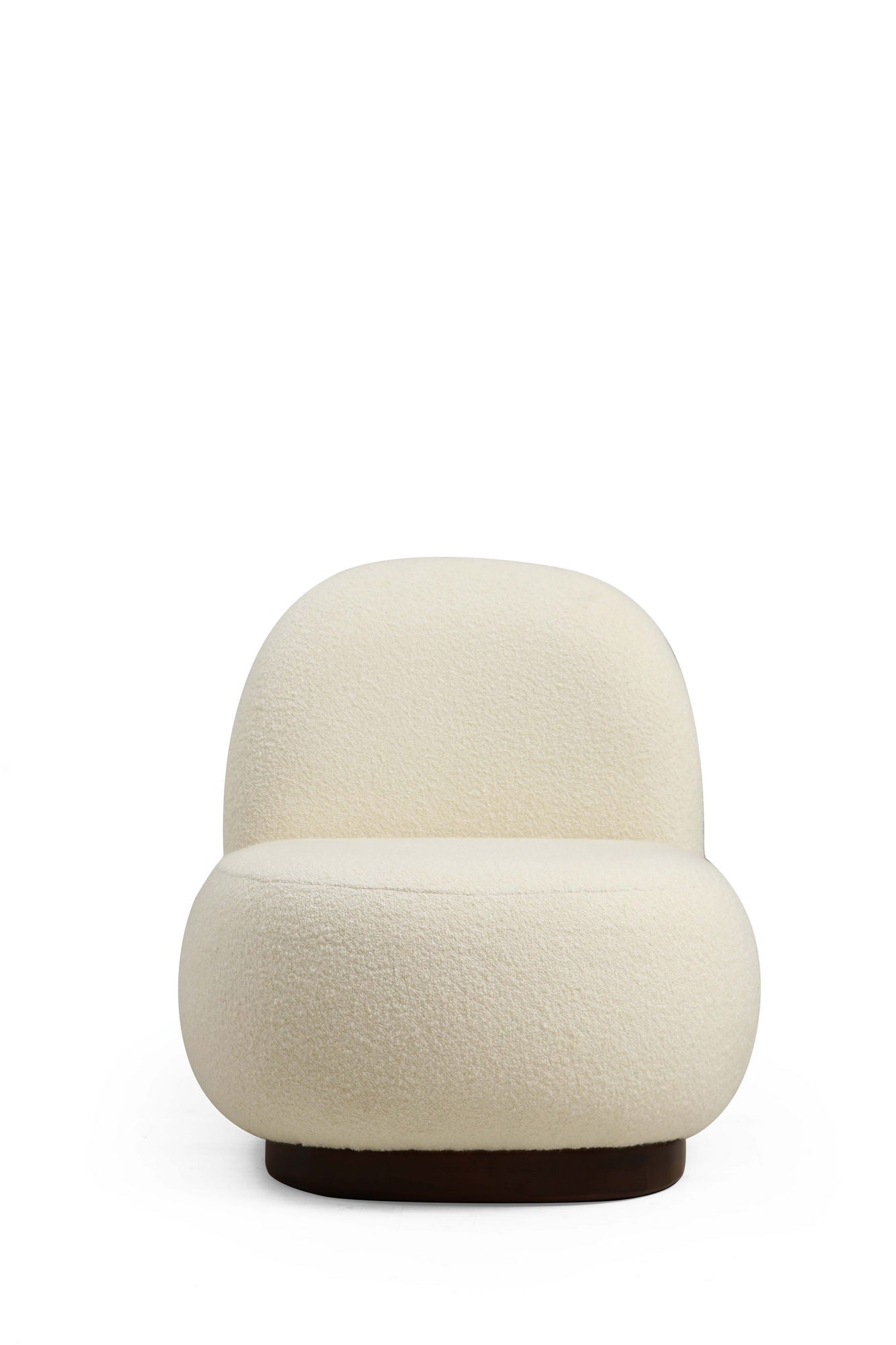 Tina - Bouclet White in Bouclet Weiss präsentiert im Onlineshop von KAQTU Design AG. Sesel ist von Atelier Del Sofa