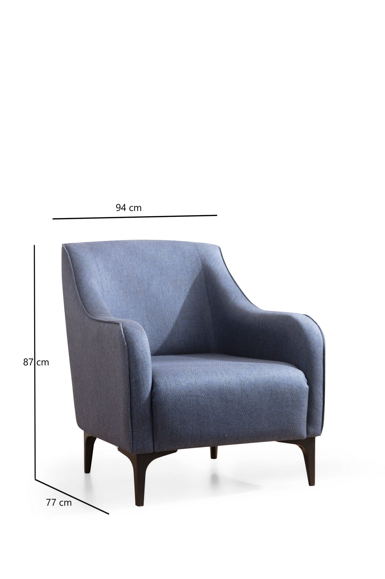 Belissimo - Blue in Blau präsentiert im Onlineshop von KAQTU Design AG. Sesel ist von Atelier Del Sofa