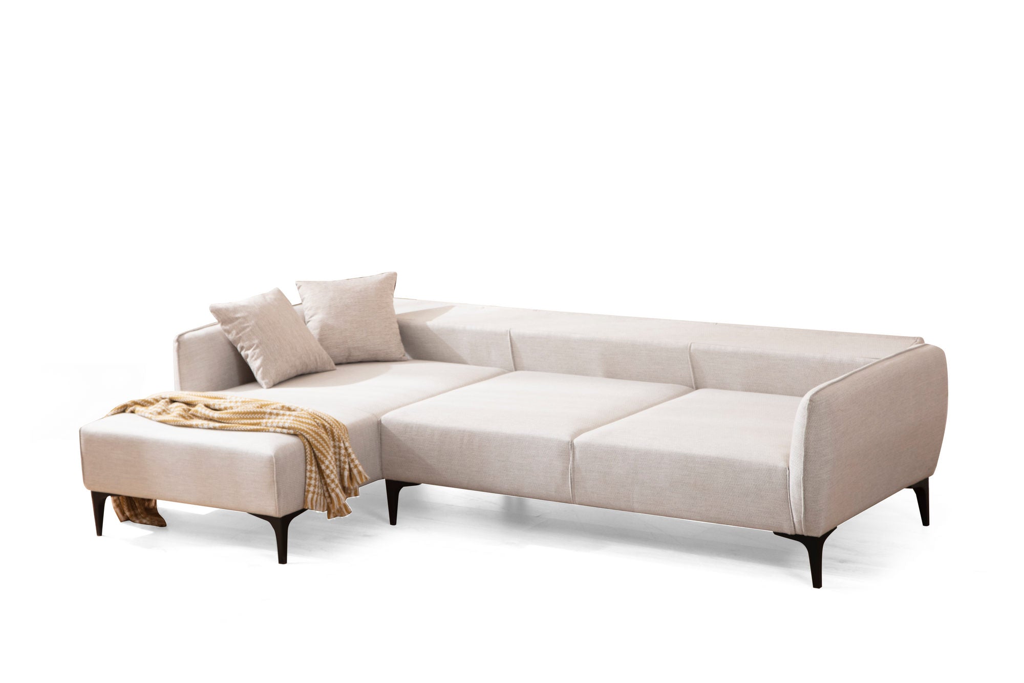 Belissimo Left - Off White in Off White präsentiert im Onlineshop von KAQTU Design AG. Ecksofa ist von Atelier Del Sofa