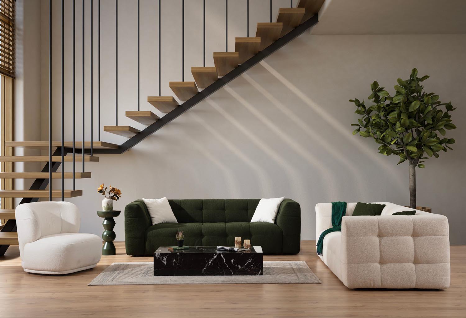 Cady - Green in Grün präsentiert im Onlineshop von KAQTU Design AG. 3er Sofa ist von Atelier Del Sofa