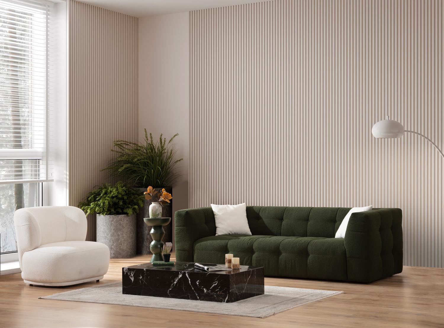 Cady - Green in Grün präsentiert im Onlineshop von KAQTU Design AG. 3er Sofa ist von Atelier Del Sofa